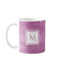 Simple Light Purple Subtle Marble Modern Monogram