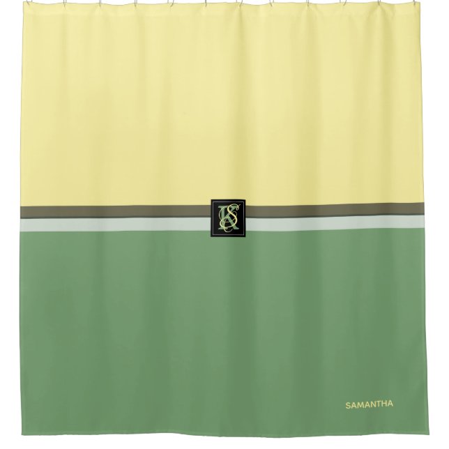 Simple Light Yellow and Asparagus Green Two Tone (Front)