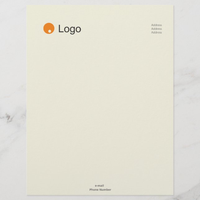 Simple Light Yellow Corporate Letterhead (Front)