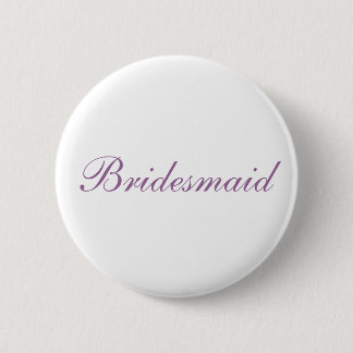 Simple lilac and white Bridesmaid button