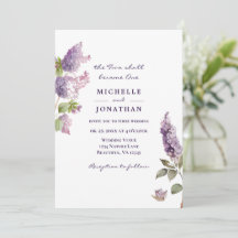 Simple Lilac Flowers Greenery Christian Wedding