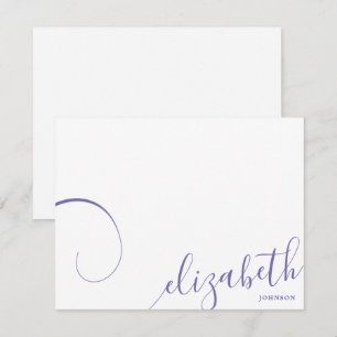 Simple Lilac Romantic Calligraphy  Card