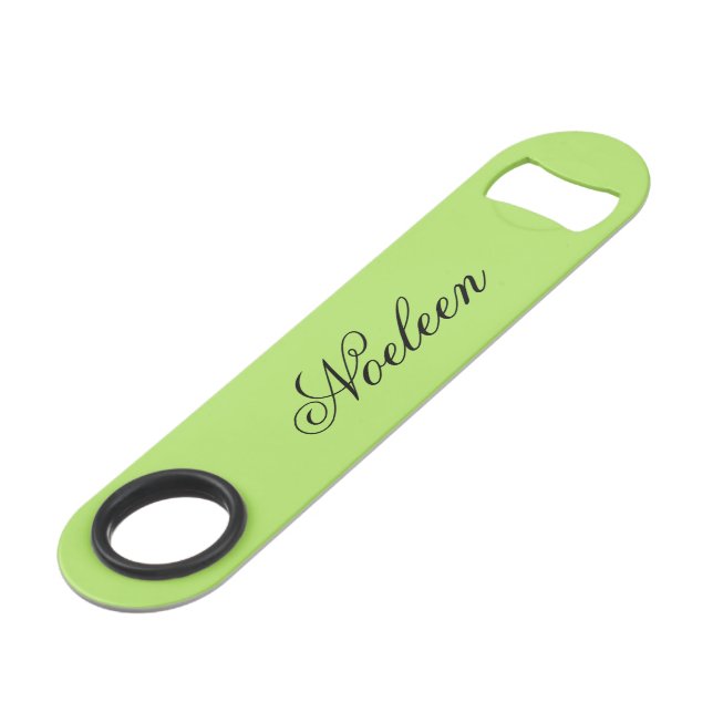 Simple lime colour custom name bar key (Front Angled)