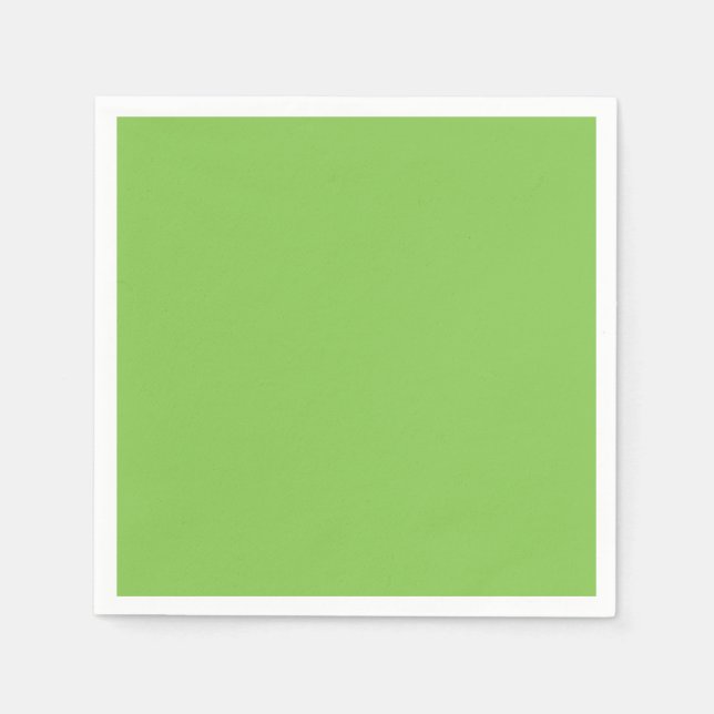 Simple Lime Green Cocktail Napkin (Front)