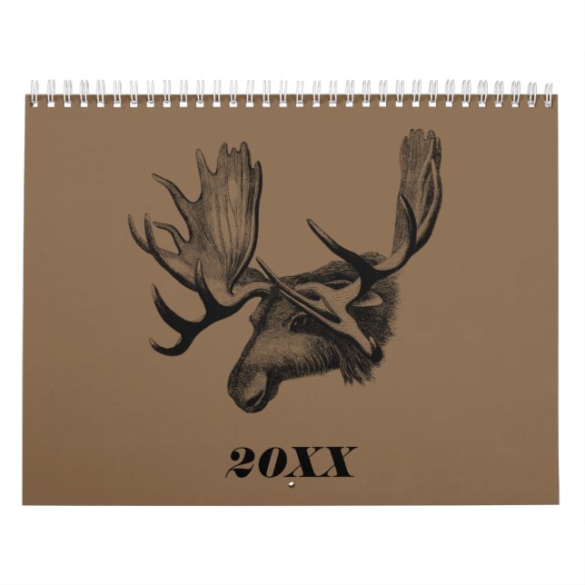 Simple Line Animal Drawing 2024 Calendar (Cover)