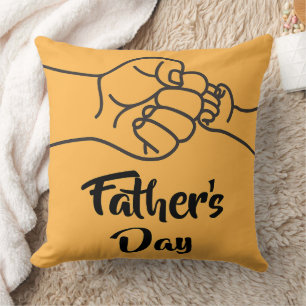 Simple Line Art Parent Child Grip Throw Pillow