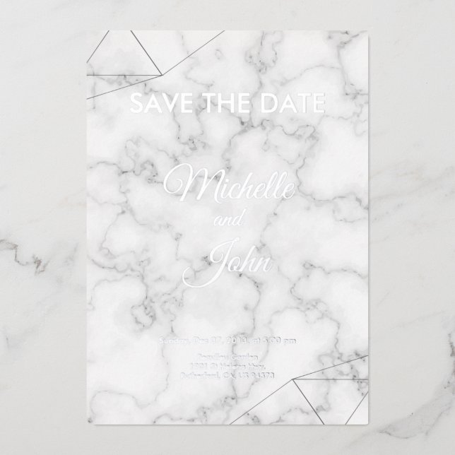 Simple Line Colour Wedding Invitation  (Front)