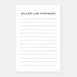 Simple Lined Personalized Business Post-it Notes