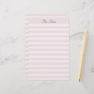 Simple Lined Personalized Stationery : Dusty Rose