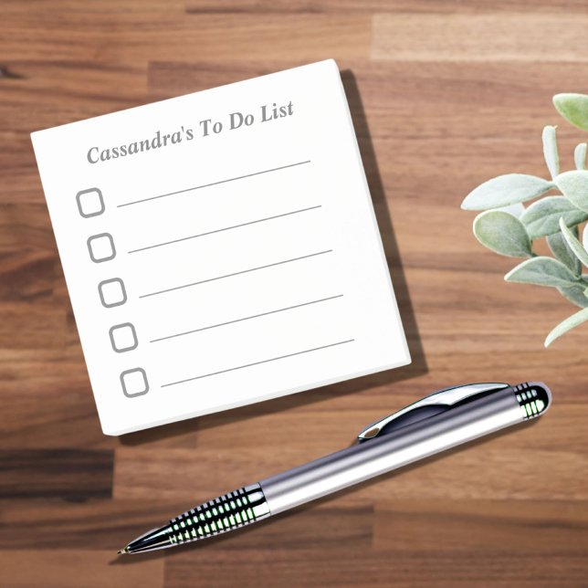 Simple Lined To Do List  Post-it Notes (Simple personalized to do list sticky notes)