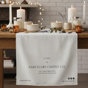 Simple Linen Business Event Display Table Runner Tapestry