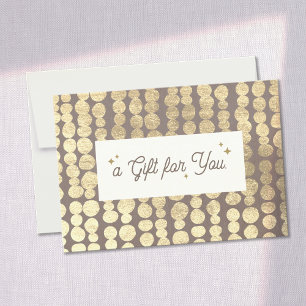 Simple Linen (image) Gold Pattern Gift Certificate