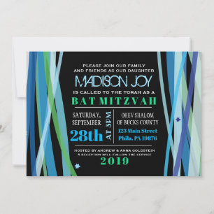 SIMPLE LINES Bat Bar Mitzvah Invitation