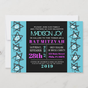 SIMPLE LINES Bat Bar Mitzvah Invitation