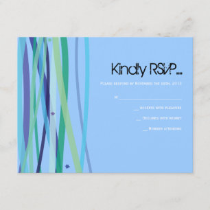 Simple Lines Bat Bar Mitzvah Reply Card