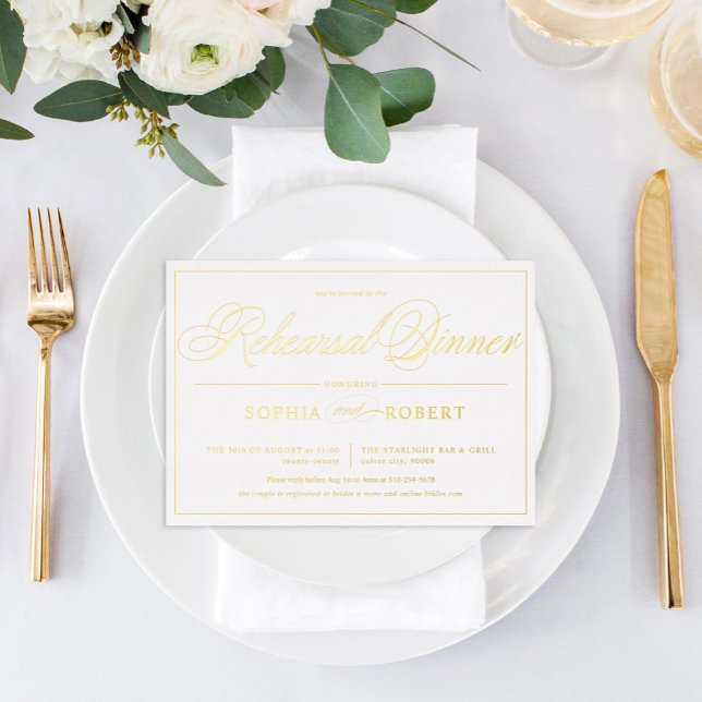 Simple Lines Calligraphy Elegant Rehearsal Dinner  (Creator Uploaded)