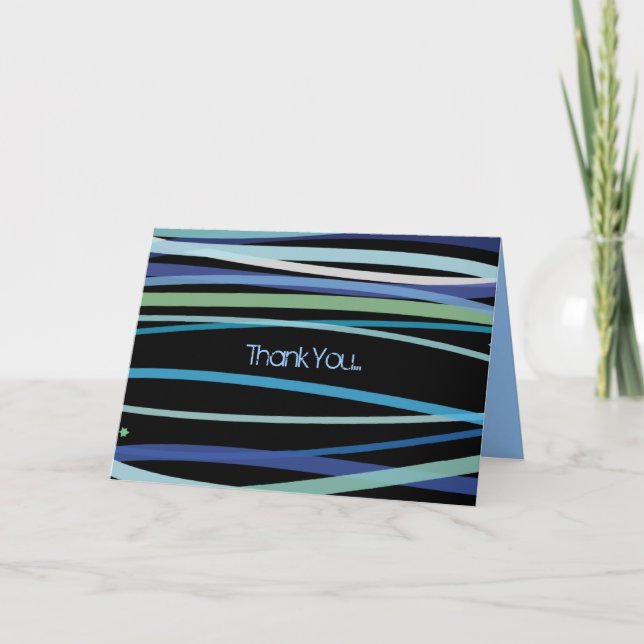 Simple Lines Matching Thank You Greeting Card (Front)