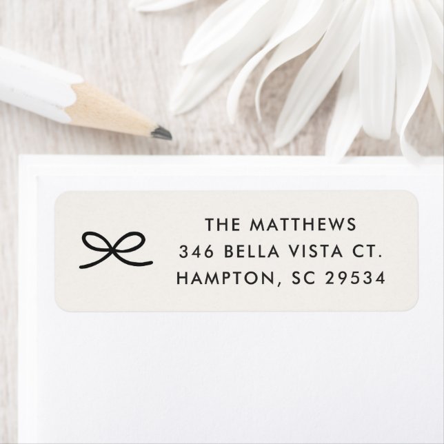 Simple Little Bow Christmas Return Address (Insitu)