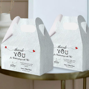 Simple Little Gentleman Baby Shower Thank You Cute Favor Box