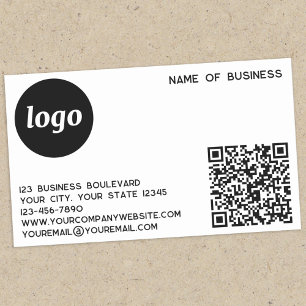 Simple Logo and QR Code Sticker