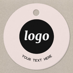 Simple Logo and Text Business Blush Pink Price Tag