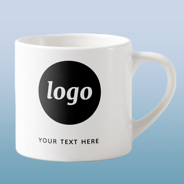 Simple Logo and Text Business Espresso Cup (Logo with text business promotional china espresso mug)
