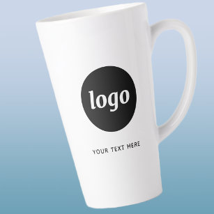 Simple Logo and Text Business Latte Mug
