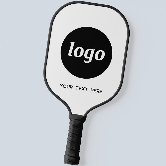 Simple Logo and Text Business Pickleball Paddle (Logo and custom text business promotional pickleball paddle)