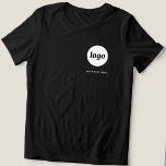 Simple Logo and Text Business Promotional<br><div class="desc">Simple logo and custom text business t-shirt.  Replace the logo and text with your own to customize.  Wear them yourself,  give them to your employees and co-workers,  sell them to customers and clients or give them away as promotional material to inspire customer loyalty.</div>