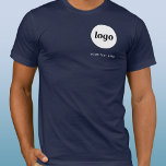 Simple Logo and Text Business T-Shirt<br><div class="desc">Simple logo and custom text business t-shirt.  Replace the logo and text with your own to customize.  Wear them yourself,  give them to your staff,  employees and co-workers,  sell them to customers and clients or give them away as promotional material to inspire customer loyalty.  Great for team sponsorship too.</div>