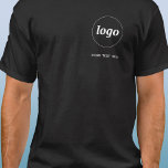Simple Logo and Text Business T-Shirt<br><div class="desc">Simple logo and custom text business t-shirt.  Replace the logo and text with your own to customize.  Wear them yourself,  give them to your employees and co-workers,  sell them to customers and clients or give them away as promotional material to inspire customer loyalty.</div>