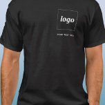Simple Logo and Text Business T-Shirt<br><div class="desc">Simple logo and custom text business t-shirt.  Replace the logo and text with your own to customize.  Wear them yourself,  give them to your employees and co-workers,  sell them to customers and clients or give them away as promotional material to inspire customer loyalty.</div>