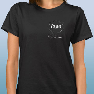 Simple Logo and Text Business T-Shirt