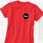 Simple Logo and Text Business T-Shirt<br><div class="desc">Simple logo and custom text business t-shirt.  Replace the logo and text with your own to customize.  Wear them yourself,  give them to your employees and co-workers,  sell them to customers and clients or give them away as promotional material to inspire customer loyalty.</div>