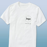 Simple Logo and Text Business T-Shirt<br><div class="desc">Simple logo and custom text business t-shirt.  Replace the logo and text with your own to customize.  Wear them yourself,  give them to your employees and co-workers,  sell them to customers and clients or give them away as promotional material to inspire customer loyalty.</div>