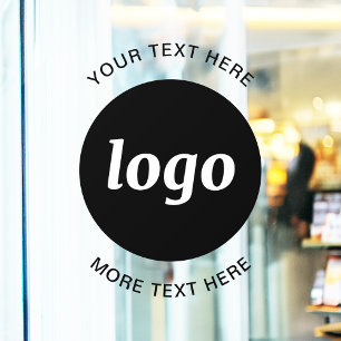 Simple Logo and Text Business Window Cling