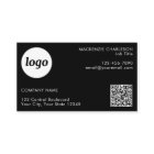 Simple Logo and Text QR Code Black