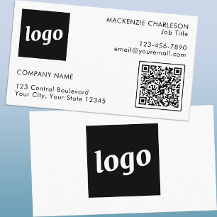 Simple Logo and Text QR Code Business Card