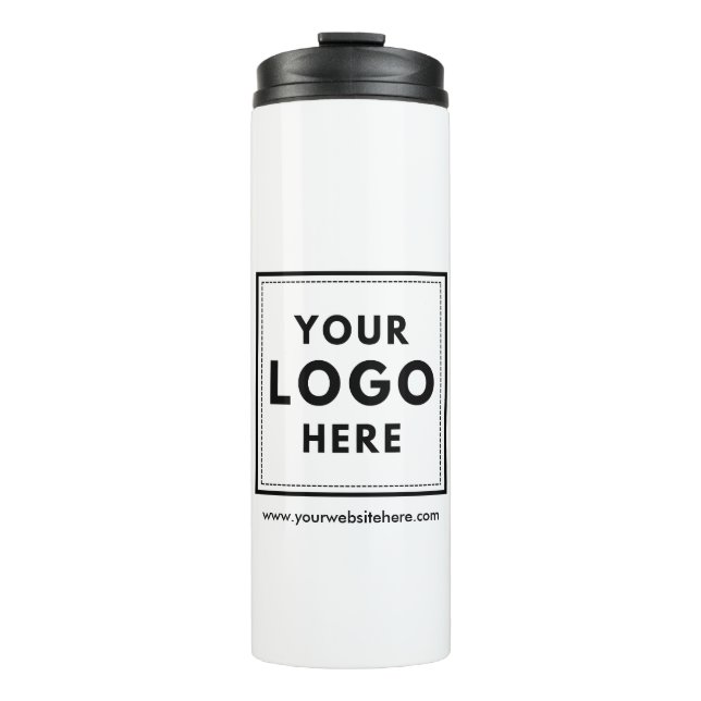 Simple Logo and website company Thermal Tumbler (Front)