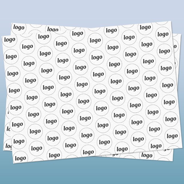 Simple Logo Business Branding Pattern Tissue Paper (Logo pattern business promotional packaging tissue paper)