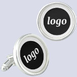 Simple Logo Business Branding Promotional Cufflinks<br><div class="desc">Add your own logo to this design,  which will be clipped to a circle shape.  Minimalist and professional.  Great for employee and staff uniform,  or as a promotional product for your clients and customers.</div>