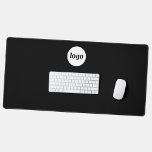 Simple Logo Business Branding Promotional Desk Mat<br><div class="desc">Simple logo design to foster brand loyalty and promote your small business.  Replace the logo with your own and change the background colour in the Design Tool to customize.</div>