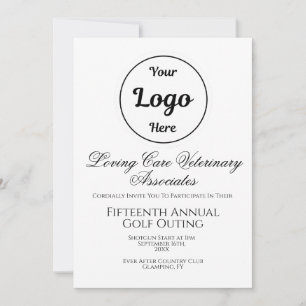 Simple Logo Business Golf Outing Script Invitation