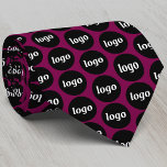 Simple Logo Business Neck Tie<br><div class="desc">Simple logo design to foster brand loyalty and promote your small business. Replace the logo with your own and change the background colour in the Design Tool to customize.</div>