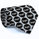 Simple Logo Business Neck Tie<br><div class="desc">Simple logo design to foster brand loyalty and promote your small business.  Replace the logo with your own and change the background colour in the Design Tool to customize.</div>