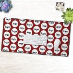 Simple Logo Business Pattern Burgundy Red Desk Mat<br><div class="desc">Simple logo design to foster brand loyalty and promote your small business.  Replace the logo with your own and change the background colour in the Design Tool to customize.</div>