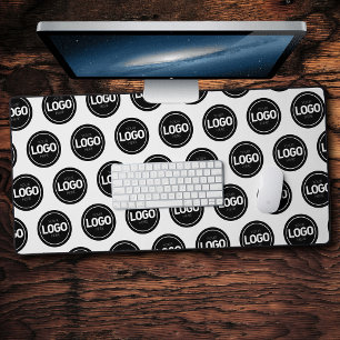 Simple Logo Business Pattern Desk Mat