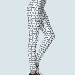 Simple Logo Business Pattern Dusty Blue Leggings<br><div class="desc">Simple logo pattern design to foster brand loyalty and promote your small business.  Replace the logo with your own and change the background colour in the Design Tool to customize.</div>