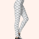 Simple Logo Business Pattern Powder Blue Leggings<br><div class="desc">Simple logo pattern design to foster brand loyalty and promote your small business.  Replace the logo with your own and change the background colour in the Design Tool to customize.</div>