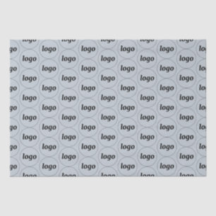 Simple Logo Business Pattern Powder Blue Tissue Paper